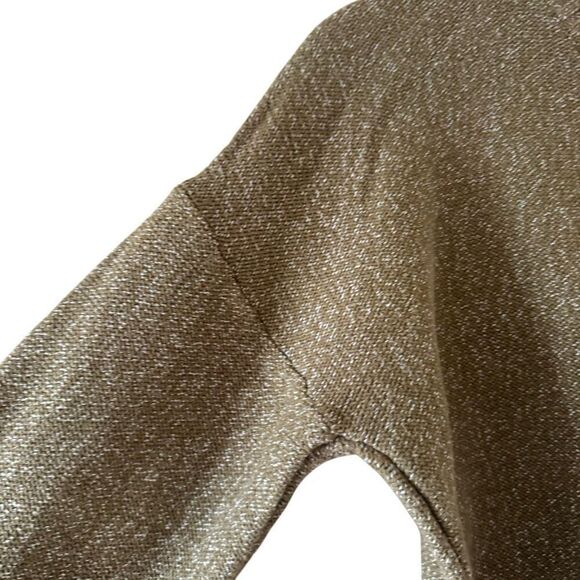 Madewell Button Down Cotton Boxy Cropped Long Sleeve Sweater Olive SZ S # 2394 - Picture 4 of 14